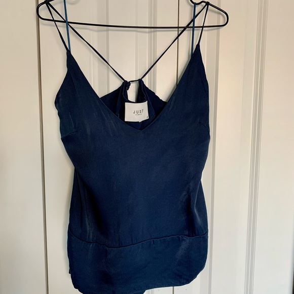 Just Female silky feeling blue top size XS - Picture 2 of 10